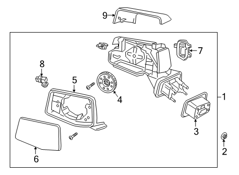 2024 GMC Sierra 1500 Mirrors Diagram 5 - Thumbnail