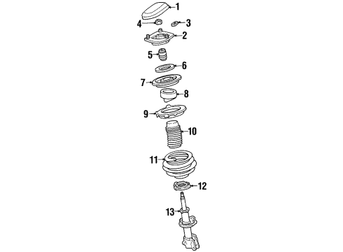 1998 Pontiac Bonneville Upper Cover Diagram for 25555936