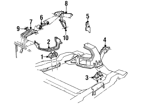 1995 Oldsmobile Cutlass Ciera Strut Bracket Diagram for 14094488