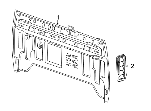 2015 Chevy Silverado 3500 HD Back Panel Diagram 3 - Thumbnail