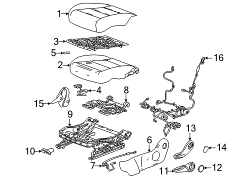 2025 GMC Terrain Handle-Front Seat Vertical Actuator *Backen Blackk Diagram for 26429325