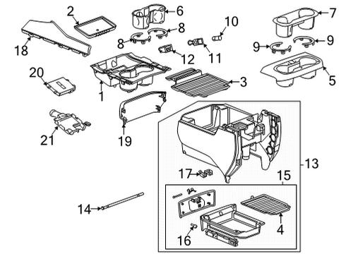 2024 Chevy Tahoe Center Console Diagram 5 - Thumbnail