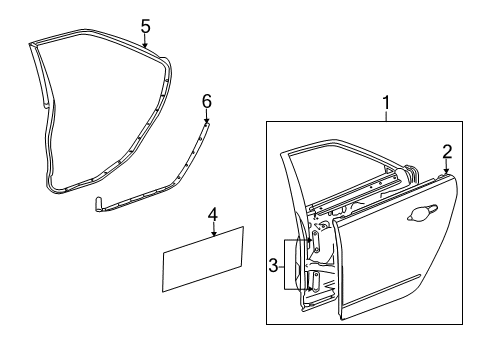 2012 Cadillac CTS Door & Components Diagram 4 - Thumbnail