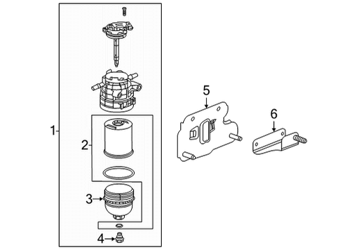 2025 Chevy Silverado 3500 HD Fuel System Components Diagram 2 - Thumbnail