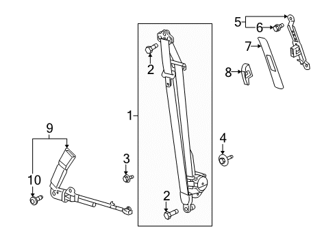 2008 Saturn Vue Outer Cover, Titanium Diagram for 96474709