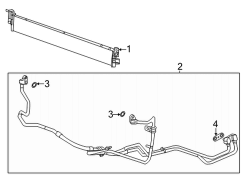 2022 Cadillac Escalade ESV Pipe, Transmission Oil Cooler Diagram for 85639954
