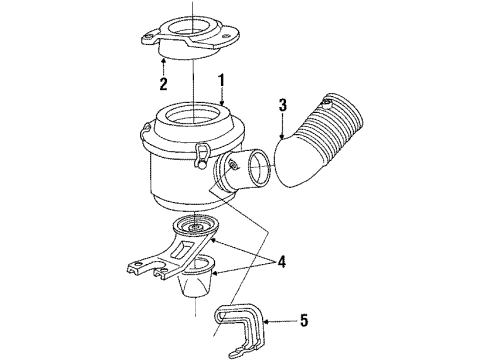1991 Chevy Cavalier Mount Bracket Diagram for 14092497