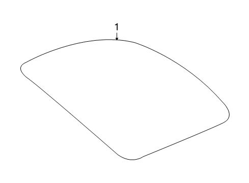 2008 Pontiac Torrent Quarter Glass, Passenger Side Diagram for 25863865