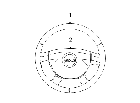 2008 Chevy Colorado Steering Wheel & Trim Diagram