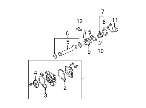 2009 Saturn Aura Water Pump Diagram 2 - Thumbnail
