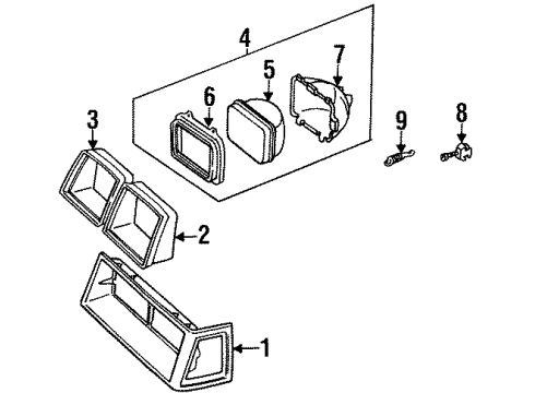 1990 Buick LeSabre Headlamps Diagram