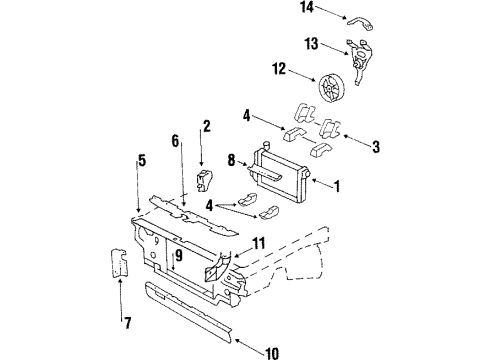 1984 Oldsmobile Omega Intake Duct Diagram for 25501536