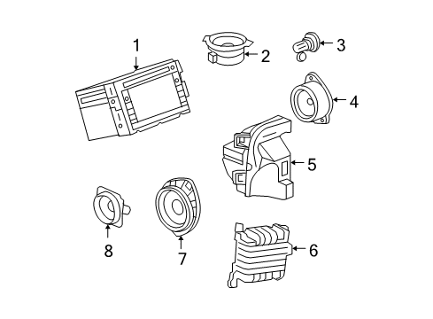 2011 GMC Acadia Radio Diagram for 22739334