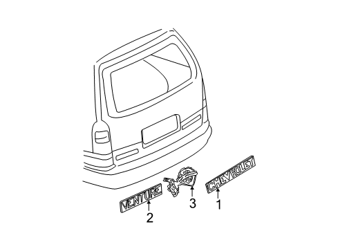 2001 Chevy Venture Nameplate Diagram for 10237582