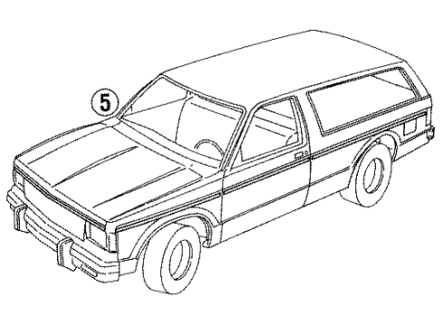 1987 Chevy S10 Blazer Stripe Tape Diagram 4 - Thumbnail