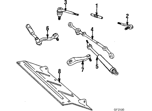 1990 Chevy S10 Blazer Steering Gear & Linkage Diagram 3 - Thumbnail