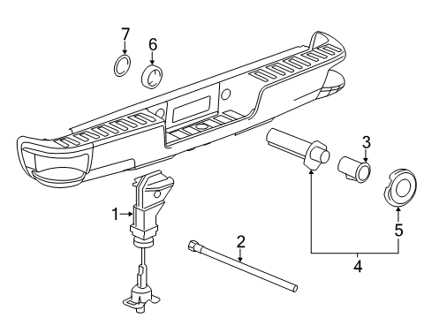2018 Chevy Silverado 1500 Spare Tire Carrier Diagram 3 - Thumbnail
