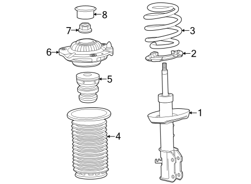 2025 Chevy Trax Struts & Components Diagram
