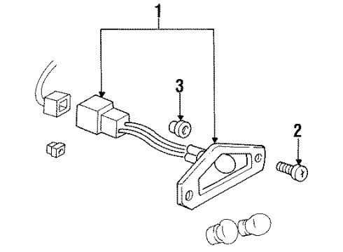 1993 Buick Skylark License Lamps Diagram