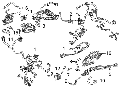 2025 Chevy Silverado EV Harness, Engine Wiring Diagram for 85045078