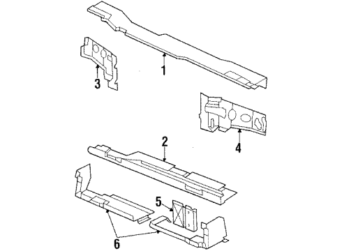 1986 Pontiac Sunbird Radiator Support Diagram