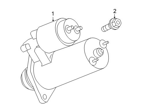 2006 Cadillac STS Starter Bolt Diagram for 11569751