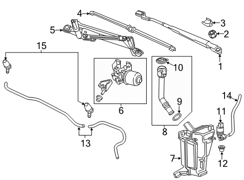 2013 Buick Encore Washer Hose Diagram for 95248723