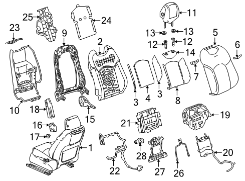 2020 Cadillac CT6 Display Unit, Black Diagram for 84487086
