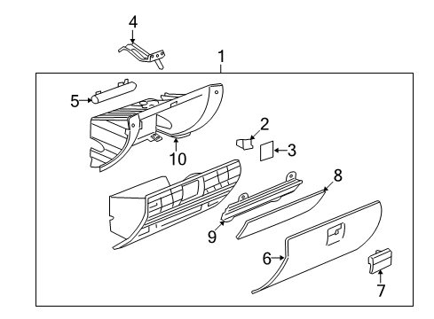 2008 Saturn Vue Strut Diagram for 96475201