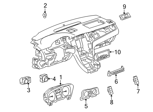 2012 Cadillac Escalade Headlamp Switch Diagram for 25858706