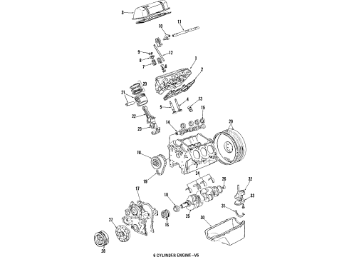 1986 Chevy Camaro Engine Parts Diagram