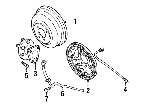 2000 Saturn SW2 Rear Brakes Diagram
