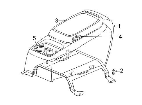 2002 Chevy Silverado 2500 HD Center Console Diagram 3 - Thumbnail