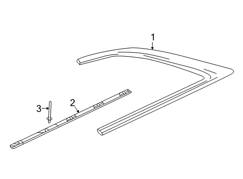 2017 Cadillac ATS Exterior Trim - Quarter Panel Diagram