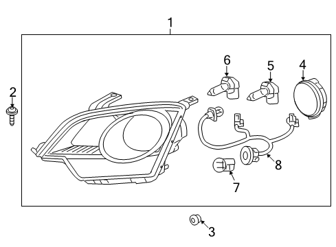 2015 Chevy Captiva Sport Headlamp Components Diagram