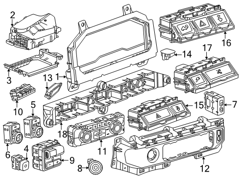 2023 Chevy Silverado 1500 Instruments & Gauges Diagram