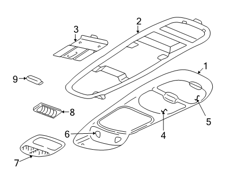 1999 Pontiac Montana Display Unit, Driver Side Diagram for 10436818