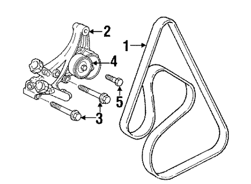 1999 Oldsmobile Intrigue Belts & Pulleys - Belts Diagram 2 - Thumbnail