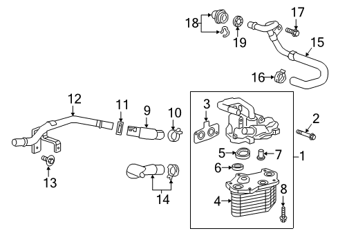 2018 Cadillac CT6 Oil Cooler Diagram