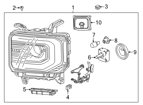 2017 GMC Sierra 1500 Access Cover Diagram for 84168047