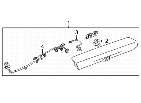 2024 Chevy Silverado 3500 HD Harness, Rear View Mirror Diagram for 85627580