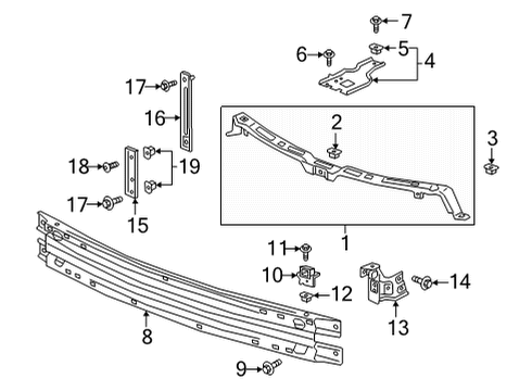2024 Buick Enclave Impact Bar Diagram for 84502908