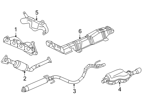 2006 Saturn Ion Exhaust System Diagram 3 - Thumbnail