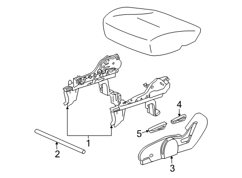 2007 Saturn Vue Seat Adjuster, Front Driver Side Diagram for 22726592