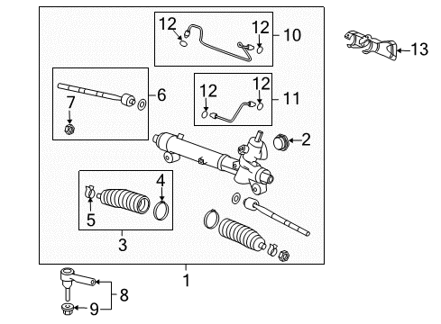 2013 Chevy Equinox Steering Gear & Linkage Diagram 2 - Thumbnail