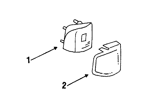 1988 Oldsmobile Cutlass Ciera Side Marker & Tail Lamps Diagram
