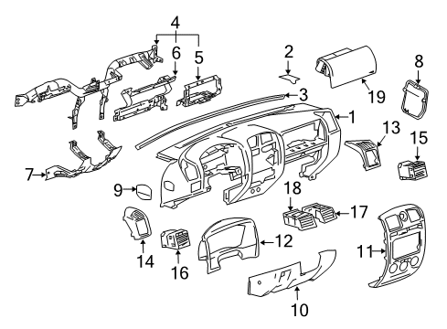 2005 Chevy Colorado Instrument Panel Diagram