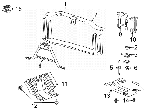 2007 Chevy Silverado 3500 HD Radiator Support Diagram 4 - Thumbnail
