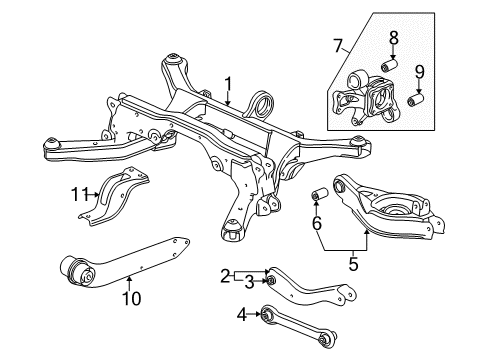 2006 Chevy Equinox Rear Suspension Components Diagram 3 - Thumbnail