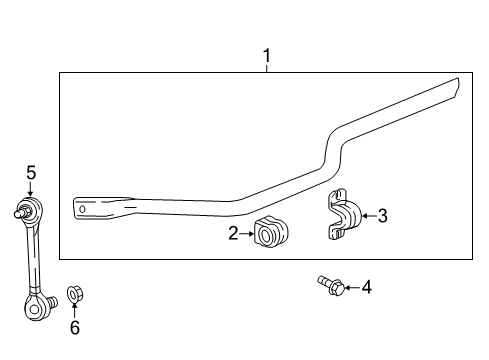 2018 GMC Terrain Stabilizer Bar & Components Diagram 4 - Thumbnail